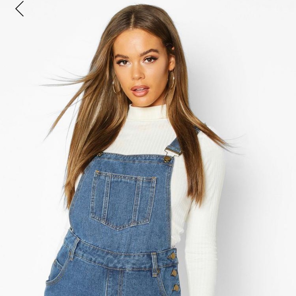 Denim overall dress